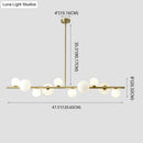 GobekUsa Contemporary Gold Metal Island Pendant Light with Glass Sphere for Dining Table