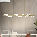 GobekUsa Contemporary Gold Metal Island Pendant Light with Glass Sphere for Dining Table