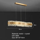 GobekUsa Gold Metal LED Chandelier: Modern Crystal Lighting for Living Room, Dining Room, Bedroom.