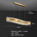 GobekUsa Gold Metal LED Chandelier: Modern Crystal Lighting for Living Room, Dining Room, Bedroom.