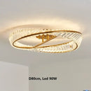 GobekUsa Gold Metal LED Dimmable Ceiling Light with K9 Crystals