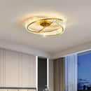 GobekUsa Gold Metal LED Dimmable Ceiling Light with K9 Crystals