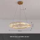 GobekUsa Gold Metal LED Dimmable Ceiling Light with K9 Crystals