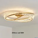 GobekUsa Gold Metal LED Dimmable Ceiling Light with K9 Crystals