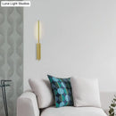 GobekUsa Contemporary Metal Linear Wall Sconce Lighting - Elegant Gold LED Fixture for Bedroom