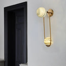 GobekUsa Modern Gold Metal Oval Wall Sconce Light Fixture with 2 Bulbs for Living Room