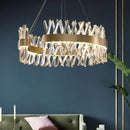 GobekUsa Gold Metal S Shape Lustre LED Pendant Lamp for Luxe Living & Dining Spaces