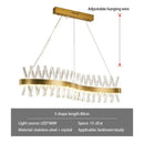 GobekUsa Gold Metal S Shape Lustre LED Pendant Lamp for Luxe Living & Dining Spaces