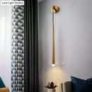 GobekUsa Gold Crystal LED Wall Sconce with Metal Shade - Nordic Living Room Lighting