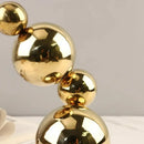 GobekUsa Gold Metal Spheres Stack Art Pieces - Geometric Decorative Figurines