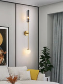 GobekUsa Gold Metal Wall Light: Nordic Style Bedroom Bedside Lamp for Modern Living Room Decor