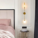 GobekUsa Gold Metal Wall Light: Nordic Style Bedroom Bedside Lamp for Modern Living Room Decor