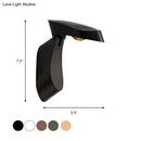 GobekUsa Rotatable Oval Wall Sconce - Modern Metal LED Bedside Light in White/Black/Gold Finish