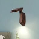 GobekUsa Rotatable Oval Wall Sconce - Modern Metal LED Bedside Light in White/Black/Gold Finish