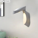 GobekUsa Rotatable Oval Wall Sconce - Modern Metal LED Bedside Light in White/Black/Gold Finish