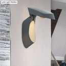 GobekUsa Rotatable Oval Wall Sconce - Modern Metal LED Bedside Light in White/Black/Gold Finish