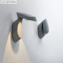 GobekUsa Rotatable Oval Wall Sconce - Modern Metal LED Bedside Light in White/Black/Gold Finish