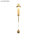 GobekUsa Modern Metal Wall Sconce: 1-Bulb Brass LED Lighting in Warm/White Light