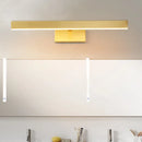 GobekUsa Modern Gold Metallic LED Wall Lamp – Slim Rectangle Vanity Lighting