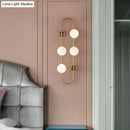 GobekUsa Modern Gold Oblong Sconce Wall Light with 4-Metal Heads and Milky Glass Shade