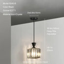 GobekUsa Gold Mini Crystal Pendant Chandelier for Bedroom, Kitchen Island, Hallway - Small Black E27 Lamp