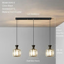 GobekUsa Gold Mini Crystal Pendant Chandelier for Bedroom, Kitchen Island, Hallway - Small Black E27 Lamp