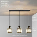 GobekUsa Gold Mini Crystal Pendant Chandelier for Bedroom, Kitchen Island, Hallway - Small Black E27 Lamp