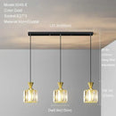 GobekUsa Gold Mini Crystal Pendant Chandelier for Bedroom, Kitchen Island, Hallway - Small Black E27 Lamp