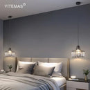 GobekUsa Gold Mini Crystal Pendant Chandelier for Bedroom, Kitchen Island, Hallway - Small Black E27 Lamp