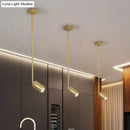 GobekUsa Minimalist Adjustable LED Dining Room Pendant Light with Tube Shade