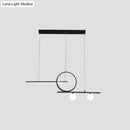 GobekUsa Minimalist LED Island Ceiling Light with Globe Acrylic Shade for Dining Room and Kitchen