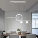 GobekUsa Minimalist LED Island Ceiling Light with Globe Acrylic Shade for Dining Room and Kitchen