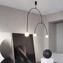 GobekUsa Black & Gold Minimalist Iron Chandelier - Modern Nordic Design Lighting