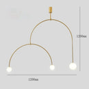 GobekUsa Black & Gold Minimalist Iron Chandelier - Modern Nordic Design Lighting