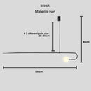 GobekUsa Black & Gold Minimalist Iron Chandelier - Modern Nordic Design Lighting