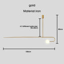 GobekUsa Black & Gold Minimalist Iron Chandelier - Modern Nordic Design Lighting