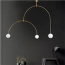 GobekUsa Black & Gold Minimalist Iron Chandelier - Modern Nordic Design Lighting
