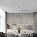GobekUsa Minimalist LED Island Pendant Light with Halo Ring for Dining Room