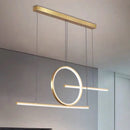 GobekUsa Minimalist LED Island Pendant Light with Halo Ring for Dining Room