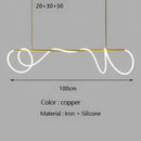 GobekUsa Gold Minimalist LED Pendant Lights for Kitchen Dining Room