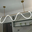 GobekUsa Gold Minimalist LED Pendant Lights for Kitchen Dining Room