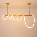 GobekUsa Gold Minimalist LED Pendant Lights for Kitchen Dining Room