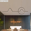 GobekUsa Modern Metal Island Ceiling Light Fixture - Contemporary Design with LED Lighting for Dining Room