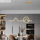 GobekUsa Modern Metal Island Ceiling Light Fixture - Contemporary Design with LED Lighting for Dining Room
