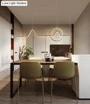 GobekUsa Modern Metal Island Ceiling Light Fixture - Contemporary Design with LED Lighting for Dining Room