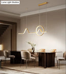 GobekUsa Modern Metal Island Ceiling Light Fixture - Contemporary Design with LED Lighting for Dining Room
