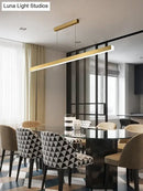 GobekUsa Minimalist Rectangular LED Suspension Lamp - Metal Island Light Fixture