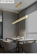 GobekUsa Minimalist Rectangular LED Suspension Lamp - Metal Island Light Fixture