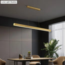 GobekUsa Minimalist Rectangular LED Suspension Lamp - Metal Island Light Fixture