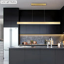 GobekUsa Minimalist Rectangular LED Suspension Lamp - Metal Island Light Fixture